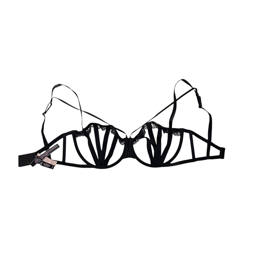 Victoria's Secret Very Sexy Strappy Caged Balconette Bra 34DD NWT - Picture 7 of 12